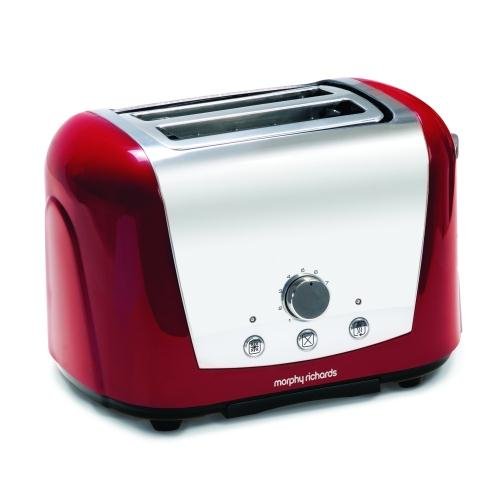 Morphy Richards Accents 44266 2 Slice Toaster, Red