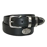 Aquarius Mens Oil Tanned Leather with Golf Ornaments 4 Piece Belt