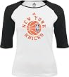 New York Knicks Women's adidas Off-Season 3/4 Sleeve Raglan Tee