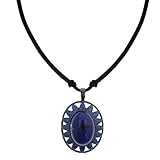 Moonlit Oasis Faux Rawhide Flower Pendant Necklace