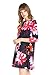 Junky Closet Women's 3/4 Sleeve Print Side Pocket A-Line Tunic Dress