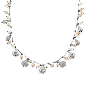 Freshwater pearl Steling silver christmas necklace jewelry