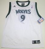 NBA Adidas Minnesota Timberwolves Ricky Rubio Youth Medium White Replica Jersey (Size 10-12)