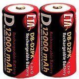 CTA Digital 2-D Size 12000 mAh NiMH Rechargeable Battery