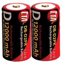 CTA DIGITAL 2-D Size 12000 mAh NiMH Rechargeable Battery