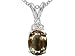 1.06 cttw Genuine Smoky Quartz Pendant - 14kt White or Yellow Gold