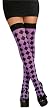 Purple and Black Harlequin Thigh Highs - Purple/Black