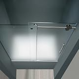 Vigo Industries VG6041STCL6066 Frameless Tempered Glass Sliding Enclosure, Steel