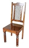 Solid Sheesham Wood Jali Dining Chair