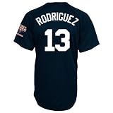 MLB New York Yankees Alex Rodriguez Adult Short-Sleeved Full Button Down Synthetic Replica Batting Practice Jersey, Large