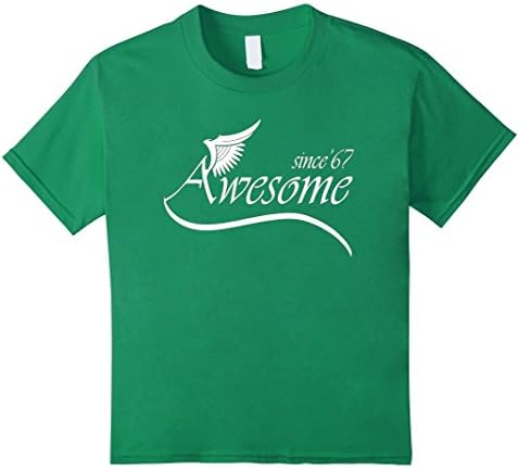 Kids Awesome Since 1967, Birthday Gift T Shirt Adult Tshirts 4 Kelly Green