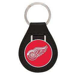 Detroit Red Wings Leather Keychain