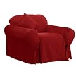 Sure Fit Cotton Duck Chair Slipcover - Claret