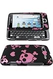 HTC T-Mobile G2 Graphic Rubberized Shield Hard Case - Pink Cutie Skull