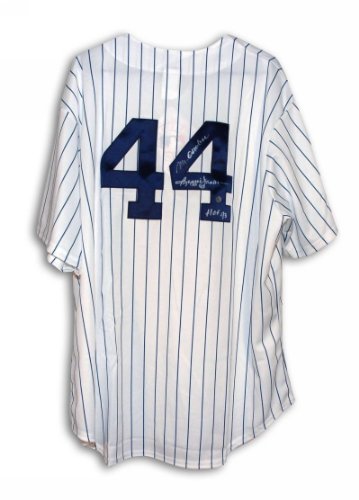 Reggie Jackson Autographed New York Yankees Pinstripe Majestic Jersey 