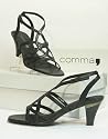 Hochwertige COMMA Leder Sandalette schwarz