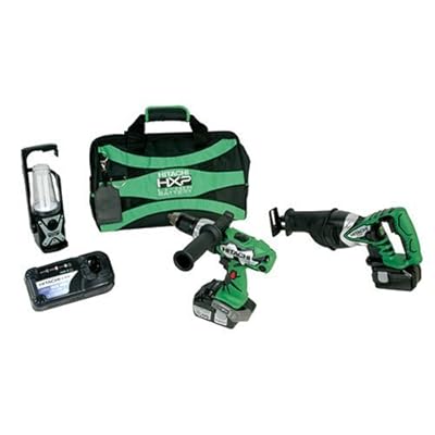 Hitachi KC18DAL 18-Volt 3-Piece Lithium-Ion Cordless Combo Kit