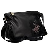 Beverly Hills Polo Club BPC 1297101 Black Soft Genuine Leather Messenger Bag