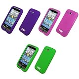 EMPIRE 3 Pack of Silicone Skin Case Covers (Purple, Hot Pink, Neon Green) f ....