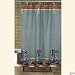Western Cowboy Boots Bandanna Shower Curtain Fabric