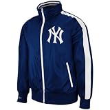 New York Yankees Navy Mitchell & Ness Pennant Race Vintage Garment Washed Windbreaker