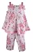 Rare Editions Spring/Summer Girls Pink Floral Print Capri Pant Set
