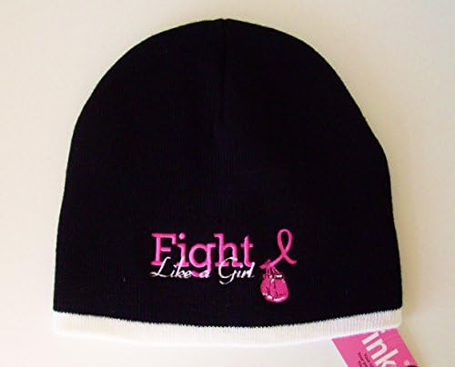 Fight Like a Girl Beanie Breast Cancer Awareness / Pink Ribbon