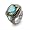 Eve's Addiction Sterling Silver Triple Stone Blue Cubic Zirconia Ring, 6