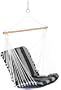Hatteras Hammocks S-19CM80 Single Cushioned Navy Blue Linen Swing