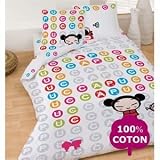 Pucca Délicious - 037202 - Housse De Couette 200X200 Cm + 2 Taies D'Oreiller 63 X 63 Cm