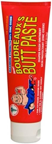 Boudreaux's Butt Paste with Natural Aloe Diaper Rash Cream, Ointment for Baby, 4 oz. Tube, (Pack of 3)