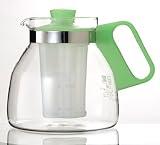 iwaki パイレックス 茶漉し付クーラーポット グリーン 1.5L  3508N-G