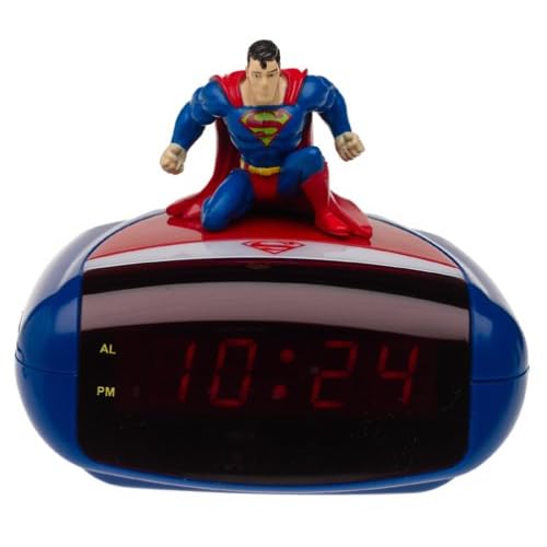 Superman Digital Night Light Alarm Clock Childrens Clocks