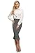 ANGVNS Women's Mermaid Skirt High Waist Fishtail Hem Plain Bodycon Pencil Skirts