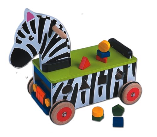 Childrens Toyshop  Toys : BIGJIGS Shape Sorter Zebra Ride