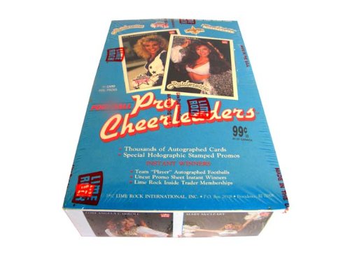 Lime Rock 1992 NFL Pro Cheerleader Trading Cards Raiderettes, Saintsations, Dallas Cowboy Miami Dolphins Box of 36 Unopened Packs