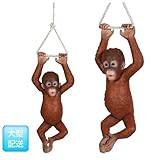 ＦＲＰアニマルオブジェ　ぶらさがるオランウータンの赤ちゃん