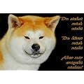 Metall - Warnschild Akita Inu