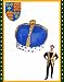 Majestic Renaissance King Queen Blue Costume Crown Hat