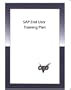 SAP End User Training Plan