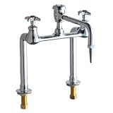 Tools & Hardware : Chicago Faucets 941-VBE7CP Fittings - 8" Centers, Chrome
