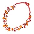 Twin Strand Honey Ice Braided Collar Necklace