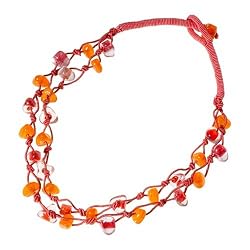 Twin Strand Honey Ice Braided Collar Necklace