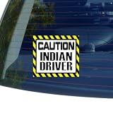 Caution Indian Driver - Window Bumper Laptop Sticker 