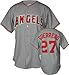 Vladimir Guerrero Majestic MLB Road Grey Replica Los Angeles Angels of Anaheim Jersey
