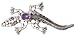 Amethyst brooch, 'Beach Gecko' 2 W 1 L