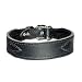 1.5 in. Figure-8 Leather Tapered Dog Collar model 132 (Black, 19 in.)