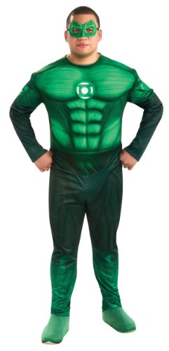  Rubie's Costume Co Men's Green Lantern Adult Deluxe Full Figure Hal Jordan Costume With Muscle Chest