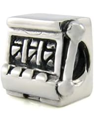Sterling Silver Slot Machine Ohm Bead Charm whb096