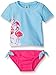 Osh Kosh Baby Girls' Short Sleeve Rash Guard Set with Tie Bottoms